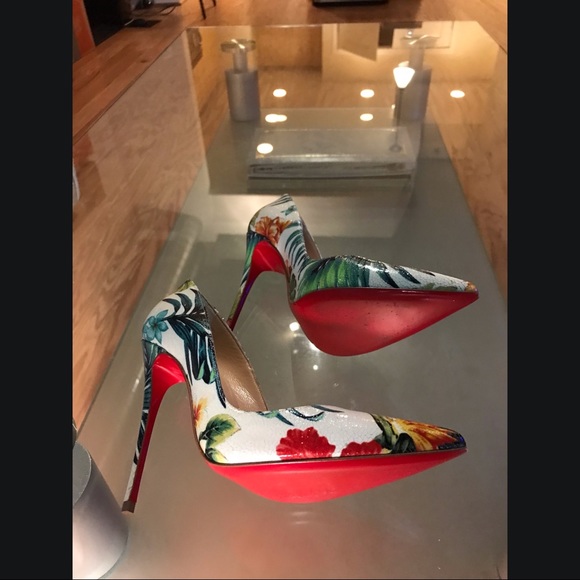 Christian Louboutin So KATE white floral pump 35.5 - Picture 5 of 8